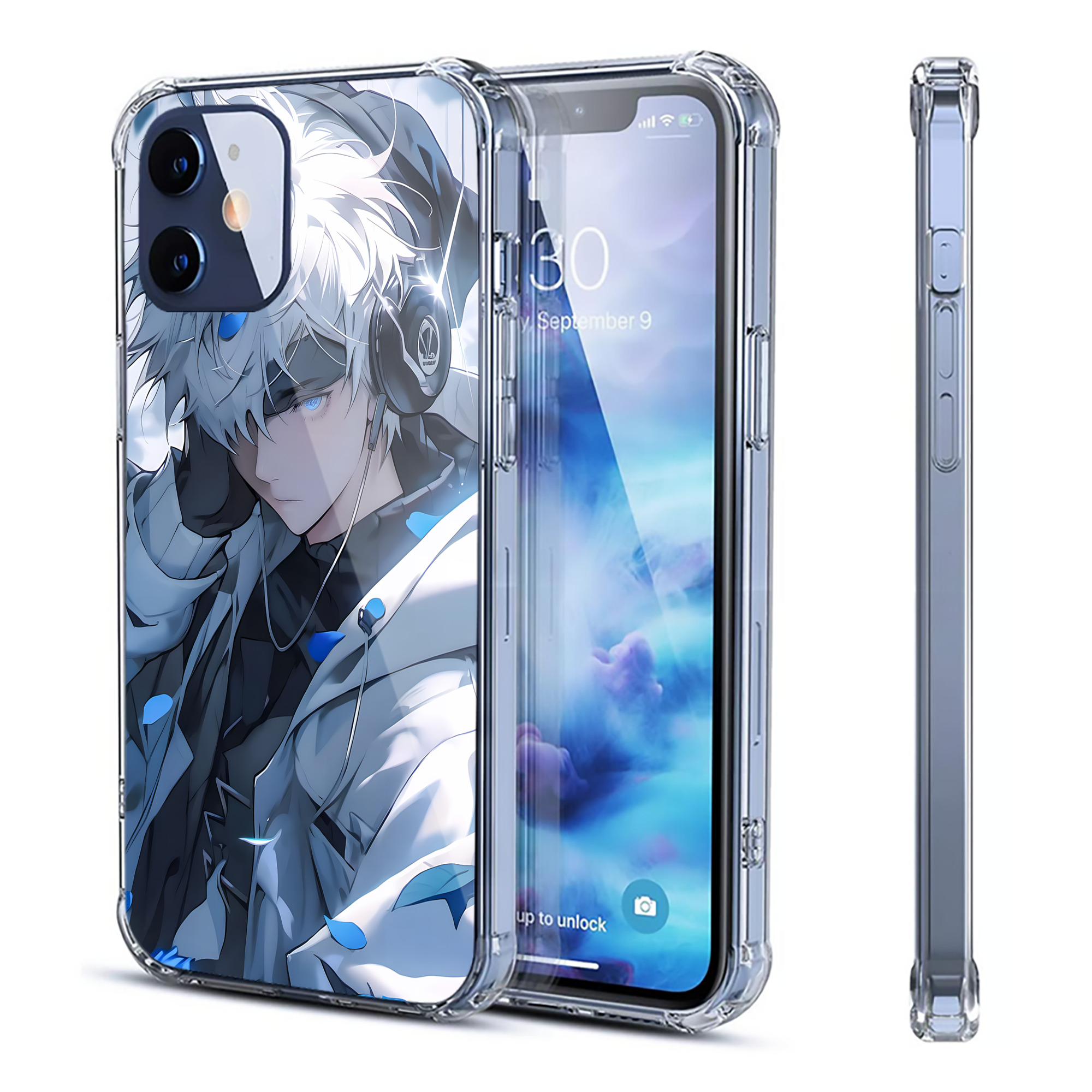 （画像用） 呪術廻戦 Jujutsu Kaisen 【iPhone 12シリーズ対応】透明スマホケース（クリアソフトケース）
